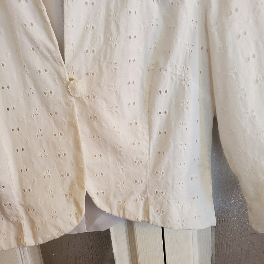 Emma James Eyelet Cropped Jacket S Med